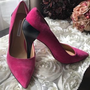 Diane Von Furstenberg  Women’s Suede Pink Shoes 8